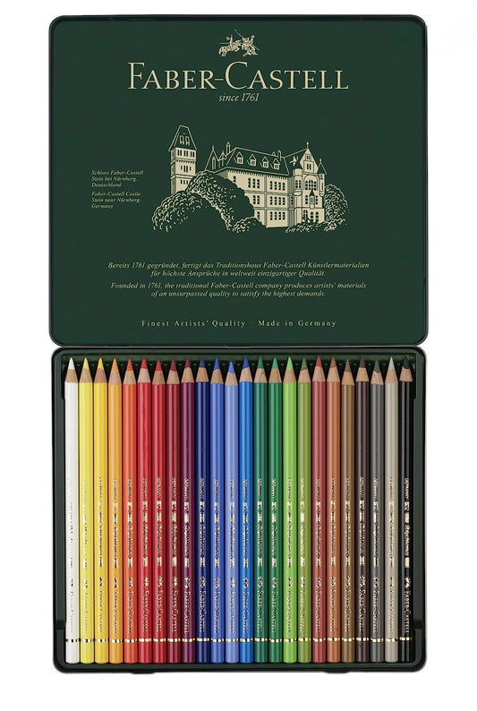 Boîte en métal Faber-Castell - Polychromos - 24 crayons