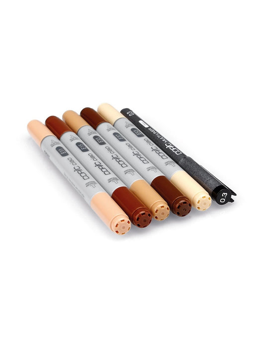 Ensemble Portrait n°2 - 5 Copic Ciao + 1 Fineliner