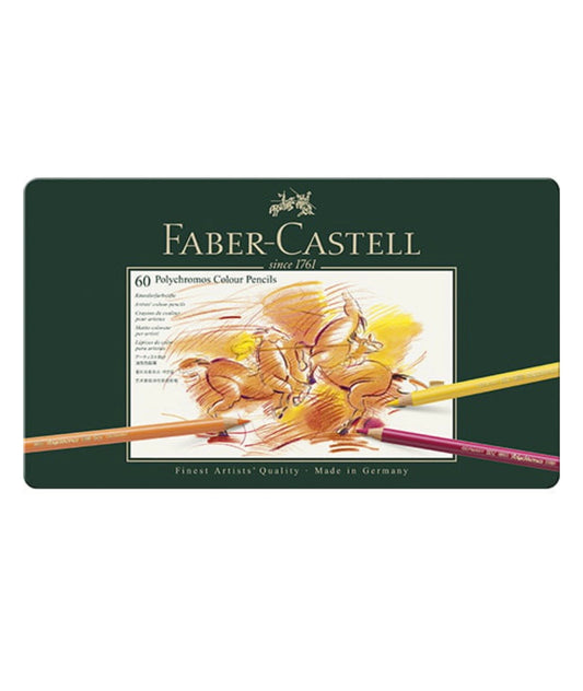 Boîte en métal Faber-Castell - Polychromos - 60 crayons