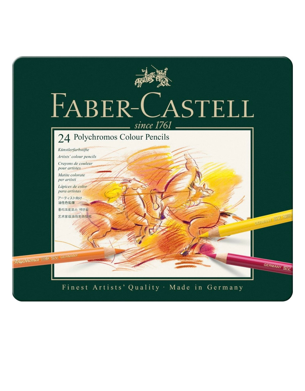Boîte en métal Faber-Castell - Polychromos - 24 crayons
