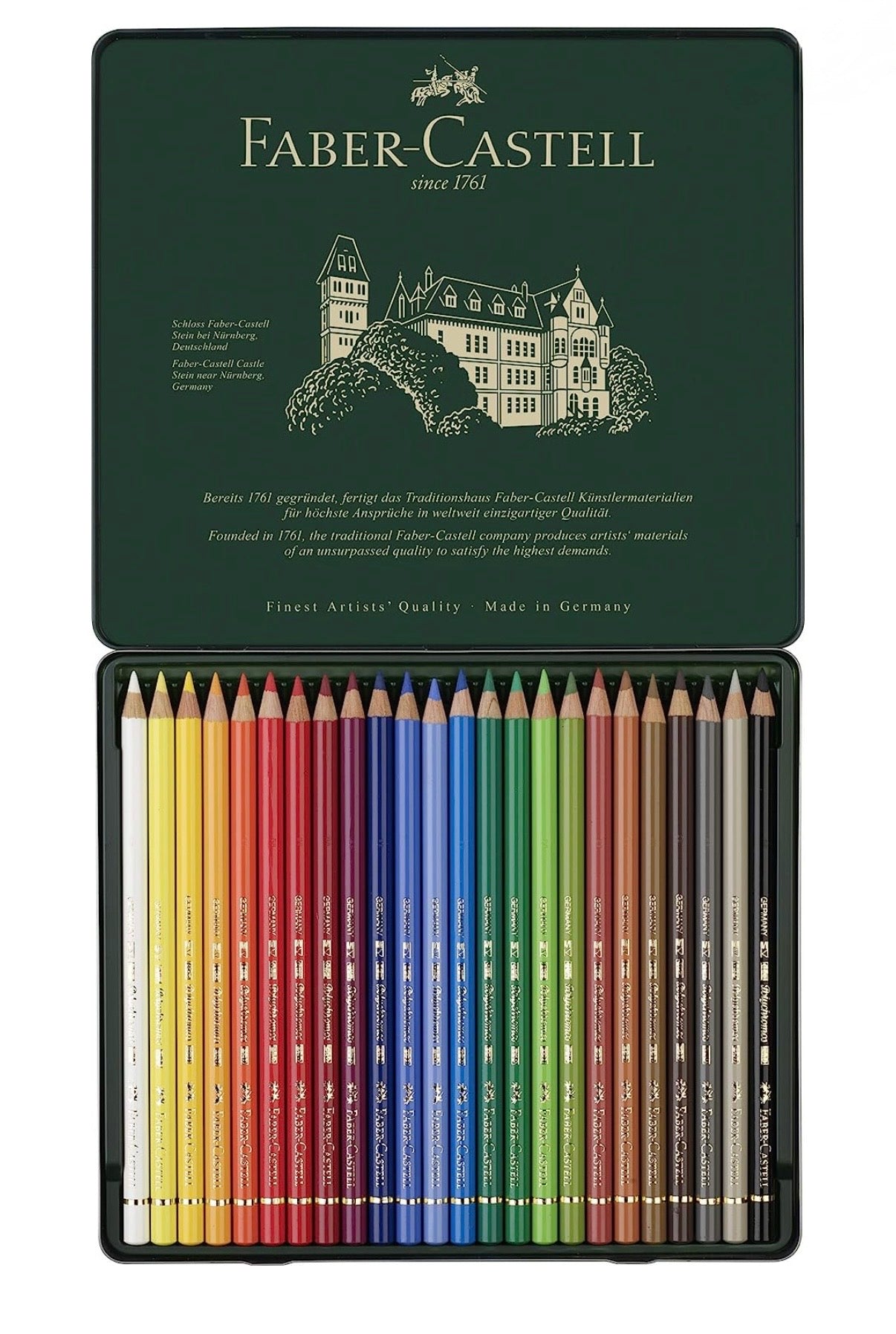 Boîte en métal Faber-Castell - Polychromos - 24 crayons